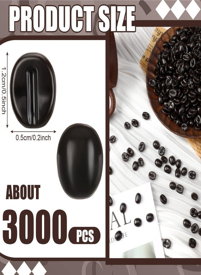 Reallnaive 1000g Fake Coffee Beans Decorations Bulk 3000 Pcs Mini Resin Artificial Coffee Beans Vase Fillers Party Table Centerpieces Crafts Home Kitchen Shop Cabinet Display Decor Photography Props - Image 2